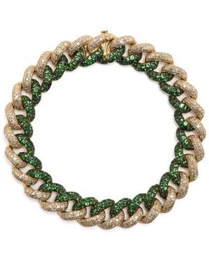 SHAY 18K Diamond Chain-Link Bracelet - Green