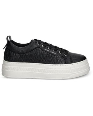 ARMANI EXCHANGE Platform Trainers - Black