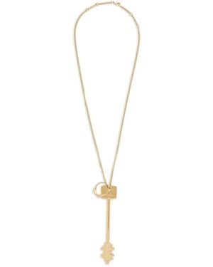Rabanne Key-Pendant Necklace - White