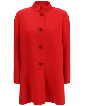 Valentino Garavani Button Solid Coat - Rood