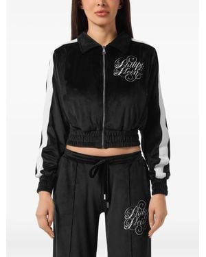 Philipp Plein Panelled Tracksuit Jacket - Black