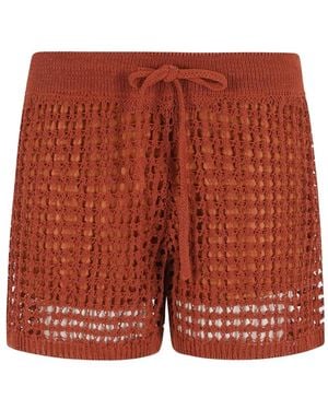 Roberto Collina Pantalones Cortos Con Cordones - Rojo