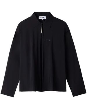 Sunnei Poloshirt mit Reißverschluss - Blau