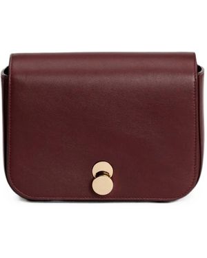 Fabiana Filippi Eclipse Buckle Leather Messenger Bag - Purple