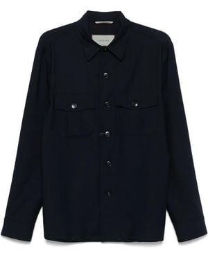Canali カシミア シャツジャケット - ブルー