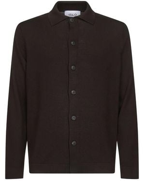 D4.0 Camicia Con Colletto Polo - Nero