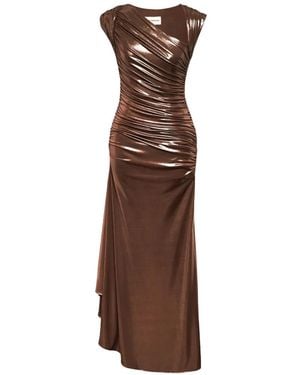 POST MERIDIEM Asymmetric Dress - Brown