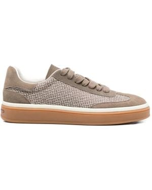 SERGIO MORETTI FIRENZE Panelled Trainers - Brown
