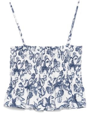 Maje Top Con Stampa Grafica - Blu