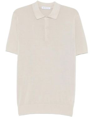 Manuel Ritz Fine-Knit Polo Shirt - White