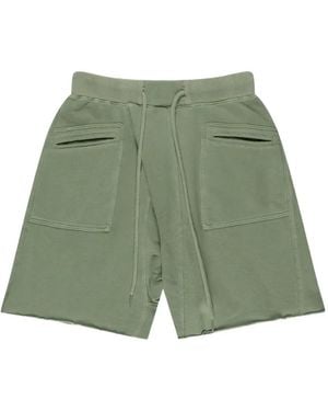 R13 Drawstring-Waistband Shorts - Green