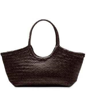 Dragon Nantucket Leather Tote Bag - Brown