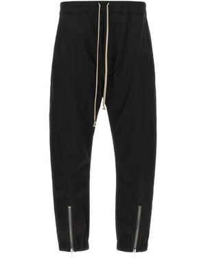 Rick Owens Tecuatl Drawstring-Waist Zip-Detail Track Trousers - Black