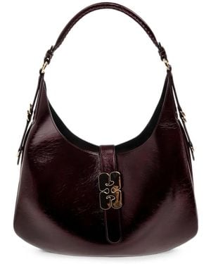 Ganni Butterfly-Plaque Shoulder Bag - Black