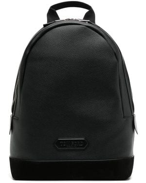 Tom Ford Leather Backpack - Black