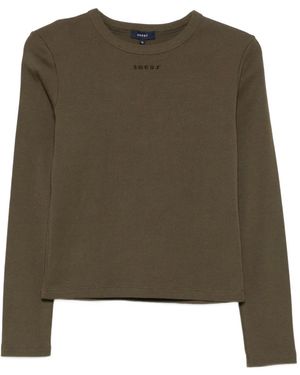 Soeur Embroidered-Logo T-Shirt - Green