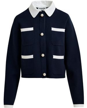 Essentiel Antwerp Gestrickte Haurel Jacke - Blau