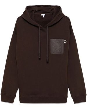 Loewe Hoodie À Motif Anagram Embossé - Brown