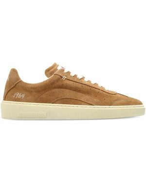 DSquared² Calf Suede Lace-Up Trainers - Brown