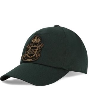 Dolce & Gabbana Crest-Appliqué Baseball Cap - Green