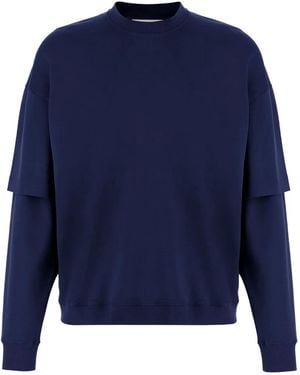 DARKPARK Double-Layered Wool Sweatshirt - Blue