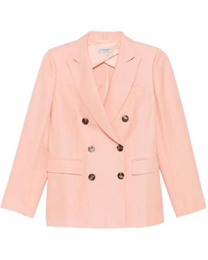 Alberto Biani Double-Breasted Buttoned Blazer - Pink