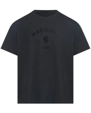 MM6 by Maison Margiela Mannequin-Print T-Shirt - Blue