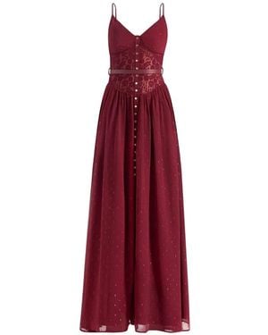 Manière De Voir Rosie Maxi Dress - Red