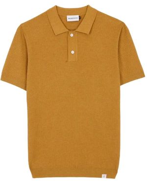 NOWADAYS Ribbed-Knit Polo Shirt - Yellow