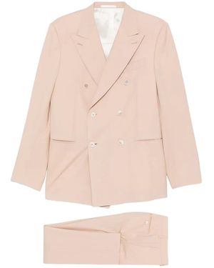 Caruso Double-Breasted Suit - Pink