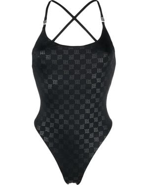 MISBHV Bañador con monograma - Negro