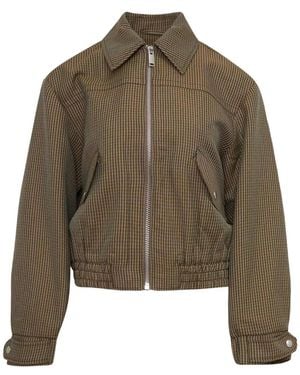 3.1 Phillip Lim Houndtooth Blouson Jacket - Brown