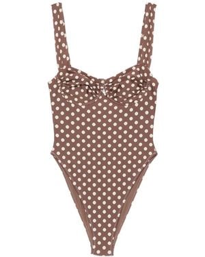 Montce Vivian Bella Polka Dot Swimsuit - Brown