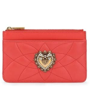 Dolce & Gabbana Medium Devotion Card Holder - Red