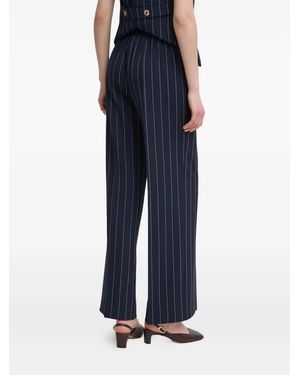 Sandro Ferrone Nadelstreifen-Hose Mit Seitentaschen - Blau