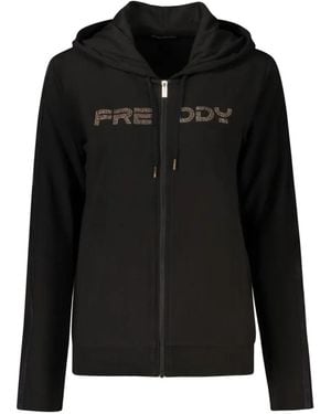 Freddy Rhinestone-Embellished Zip-Up Hoodie - Black