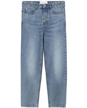 Ami Paris Tapered-Fit Cotton Jeans - Blue