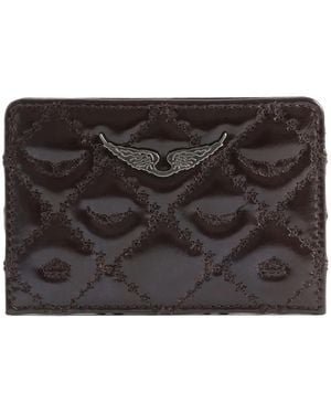 Zadig & Voltaire Zv Pass Vintage Monogram Cardholder - Black