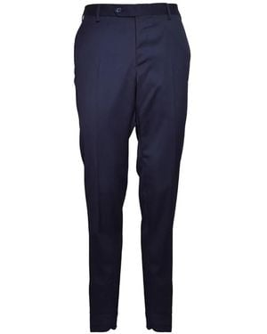 Brando Pressed-Crease Tailored Trousers - Blue