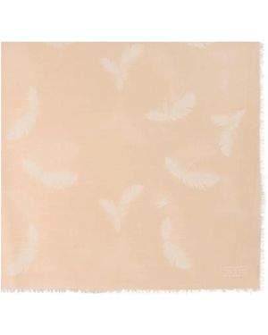 Elisabetta Franchi Wool And Cashmere Foulard Scarf - Natural