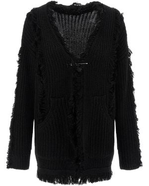 R13 Brooch-detail Cardigan - ブラック