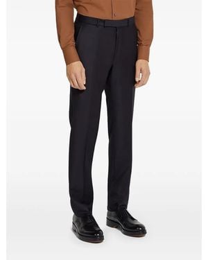 ZEGNA Belt-Loops Trousers - Blue