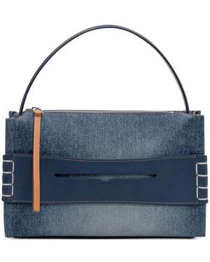 JW Anderson Loafer Denim Shopper - Blauw