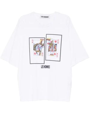 Les Hommes Printed T-Shirt - White