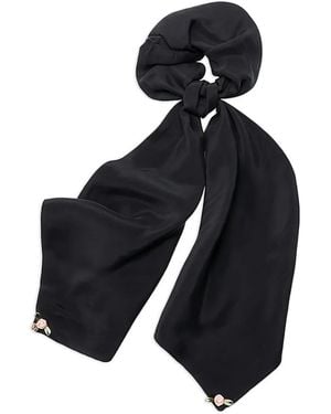 Maison Michel Birdy Floral-Appliqué Hair Accessory - Black