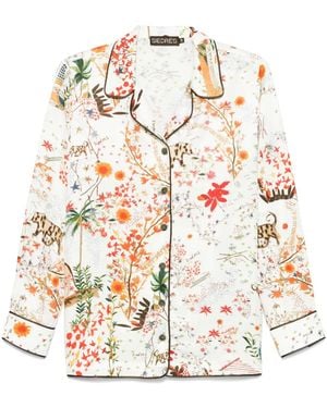 Siedres Floral-Print Shirt - White