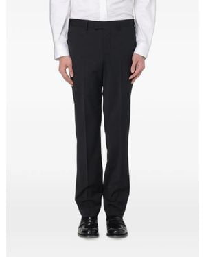 PT Torino Pressed-Crease Tailored Trousers - Black