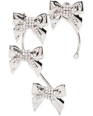 Alessandra Rich Ear Cuff Mit Schleifendetail - Weiß