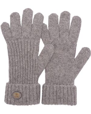 Gucci Guantes Double G - Gris