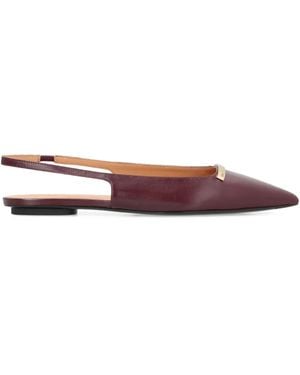 Tod's Pointed-Toe Slingback Ballet Flats - Red